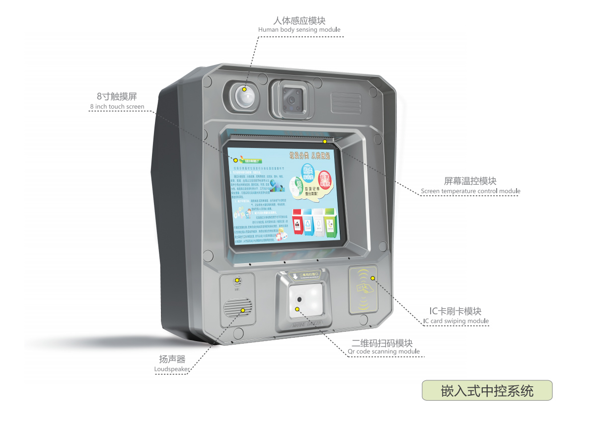 智能垃圾桶嵌入式中控系統