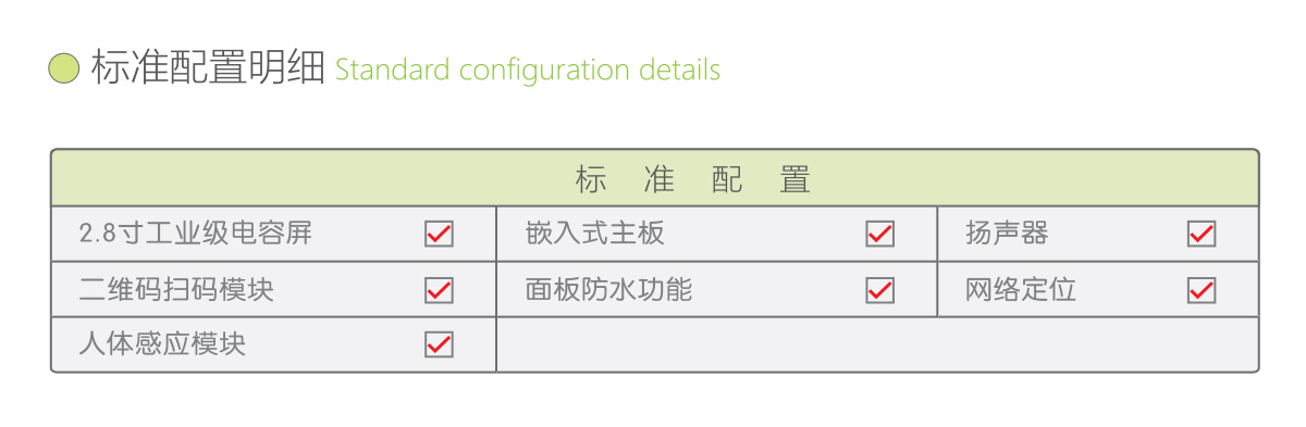 嵌入式微屏版中控系統(tǒng)標(biāo)準(zhǔn)配置明細